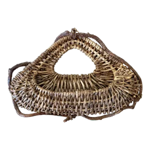 Mid 20th-Century Rustic Adirondack-Style Handwoven Willow & Branch Wall Pocket