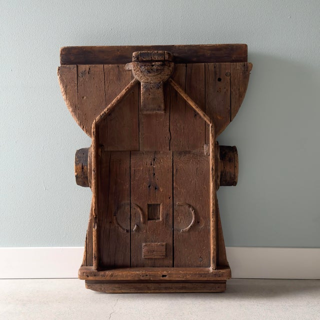 Early 20th Century Industrial Salvage Wood Wall Decor For Sale - Image 9 of 9