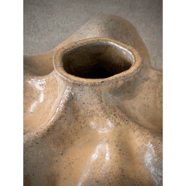 Bulbo Jaspe Organic Sculptural Vase in Handmade Ceramic by Pellizco Cerámica For Sale - Image 6 of 9