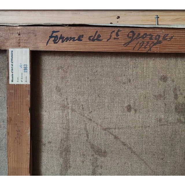 René Guinand, Ferme de Saint Georges, 1927, Oil on Canvas, Framed For Sale - Image 10 of 11