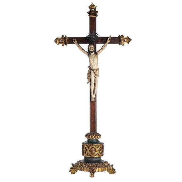Indo-Portuguese Crucified Jesus Christ, 18th Century For Sale - Image 4 of 6