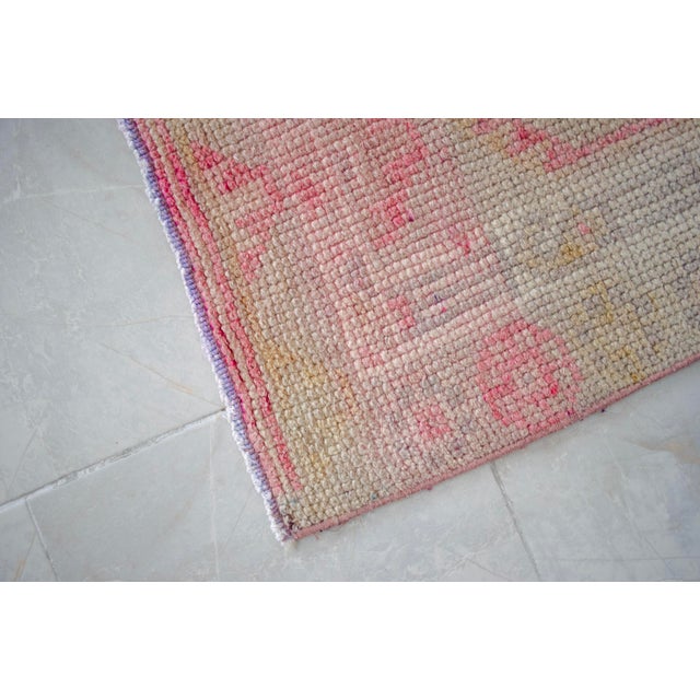 1960s Muted Colors Hand Knotted Runner Rug Turkish Hallway Rug - 2'9" X 10'3" For Sale - Image 12 of 14