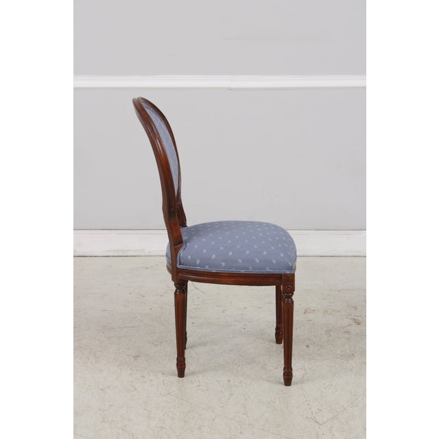 Set of 12 French Louis XVI Mahogany Medallion Back Dining Chairs For Sale In Philadelphia - Image 6 of 16