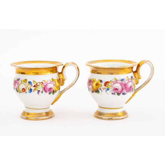 French Gilt & Hand-Painted Porcelain Tableware, 8 For Sale - Image 14 of 18