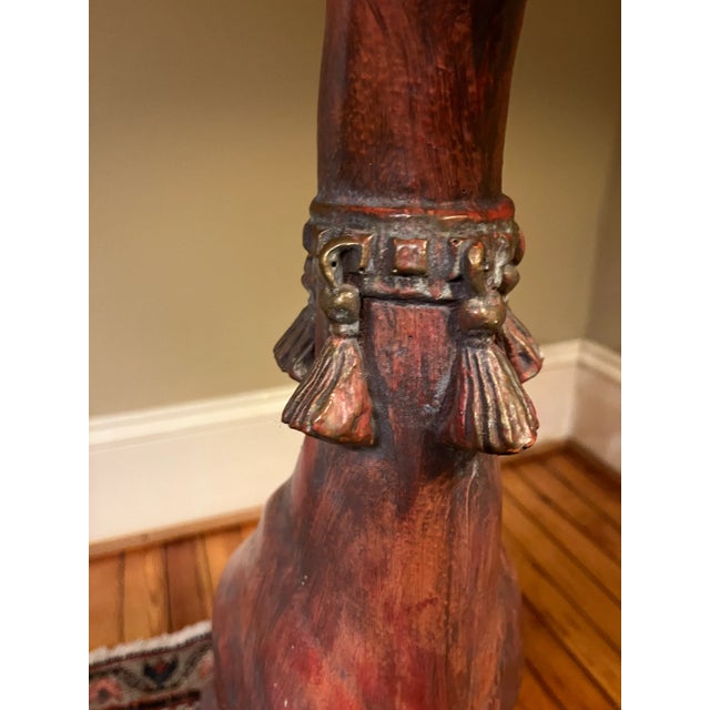 Red 1970’s Hollywood Regency Style Life Size Whippet Dog Statue For Sale - Image 8 of 11