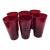 Mid 20th Century Ruby Red Flared Glasses- Set of 6 For Sale
