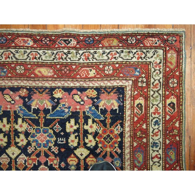 Navy Blue Antique Persian Malayer Rug - 4'6" x 9'6" For Sale - Image 17 of 18