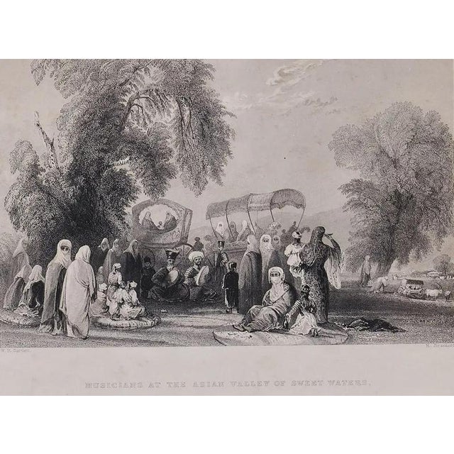Black Unknown Artist, Middle Eastern Motifs, Engravings, Framed, Set of 3 For Sale - Image 8 of 10