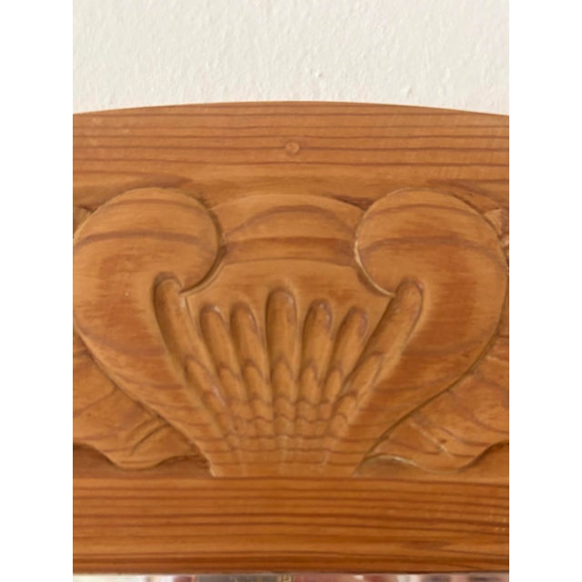 Vintage Danish Country Pine Mirror With Beveled Glass For Sale In New York - Image 6 of 11