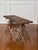 Rustic European Regency Scroll Iron Bench, Coffee Table, Faux Leather Trompe-l'Oeil Top, 1960s For Sale - Image 3 of 13