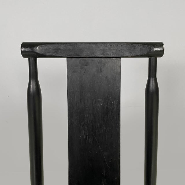 Wood Mid-Century Modern Italian Black Lierna Chairs attributed to Achille Castiglioni for Gavina, 1960s, Set of 2 For Sale - Image 7 of 18