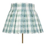 Lagoon Teal Gingham Lamp Shade Cover by Palm Orleans X Alice Palmer For Sale