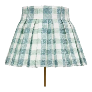 Lagoon Teal Gingham Lamp Shade Cover by Palm Orleans X Alice Palmer
