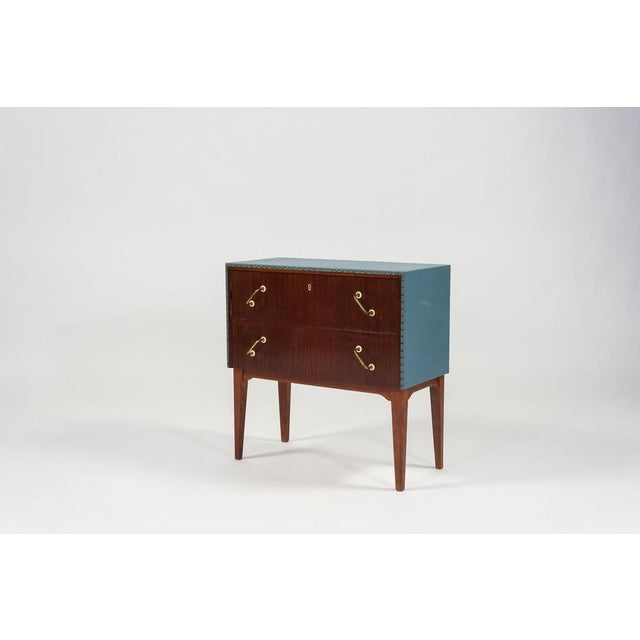 Mahogany and Teak Chest of Drawers, 1950s For Sale - Image 9 of 10