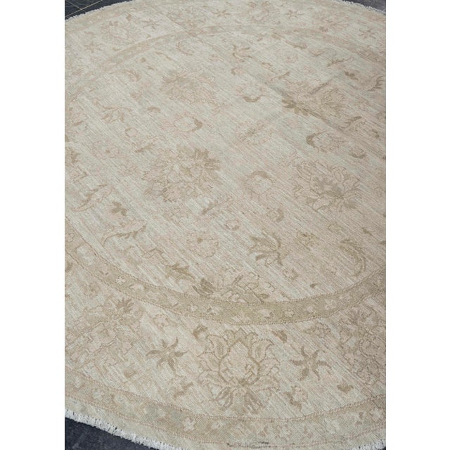 Oushak Round Rug 6'2" x 6'3" For Sale - Image 4 of 8