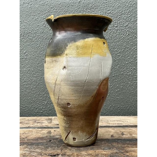 Vintage Original Studio Pottery Skull Vase For Sale - Image 4 of 12