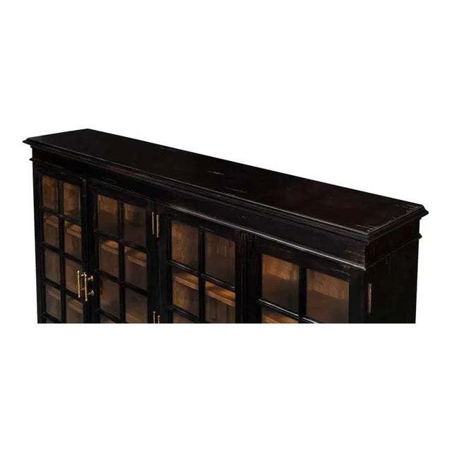 Morgan Glass Doors Low Sideboard by Sarreid LTD For Sale - Image 11 of 13