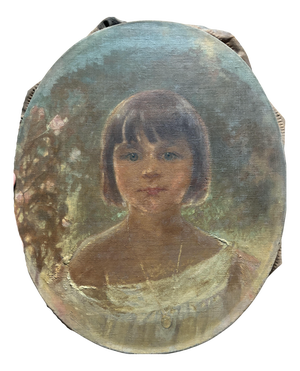 Jean Joseph Enders, Young Girl Portrait, 1890s-1910s, Oil on Canvas