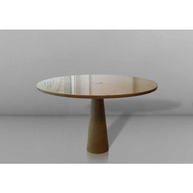 White Vintage Round Table in White Carrara Marble by Angelo Mangiarotti, 1970s For Sale - Image 8 of 8