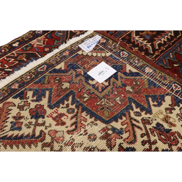 Mid 20th Century Vintage Persian Heriz Rug, 03'03 X 04'01 For Sale - Image 5 of 7