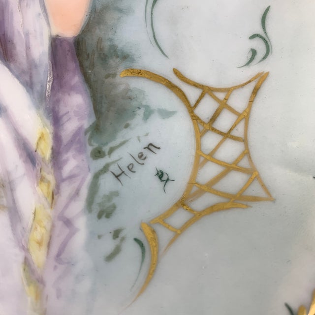 Haviland & Co. Haviland and Co. Limoges Victorian Portrait Wall Plate For Sale - Image 4 of 6