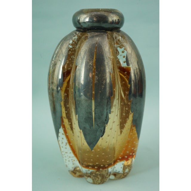 Vintage Art Deco Bottle in Murano Pulegoso Glass by Flavio Poli, 1920s For Sale - Image 12 of 18
