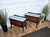Mid-Century Art Deco Italian Nightstands with Walnut Glass Top, 1950s, Set of 2 For Sale - Image 10 of 11