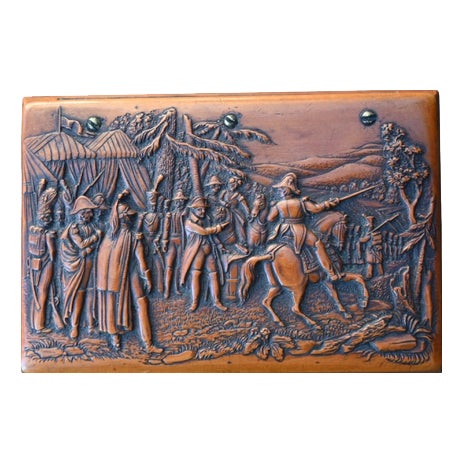 French Napoleonic Box in Carved Wood, 1800s For Sale