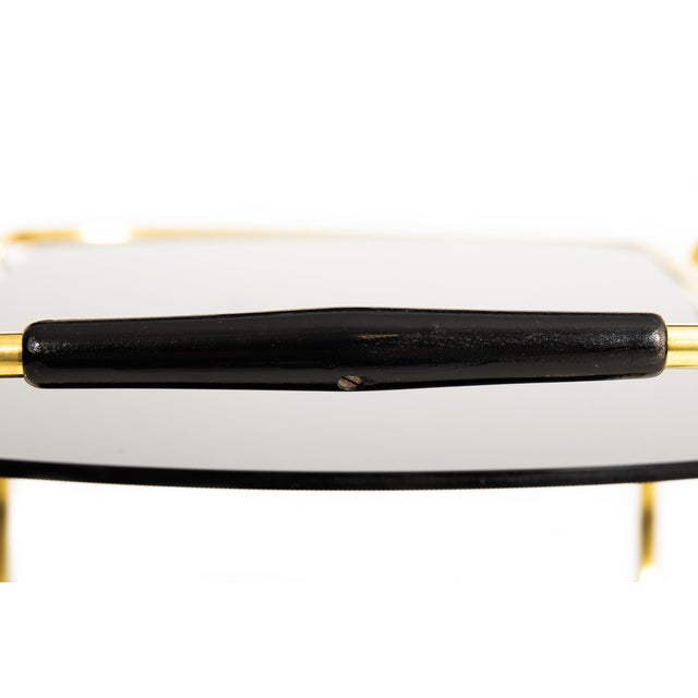 Hollywood Regency Brass Serving Trolley Cocktail Table For Sale - Image 15 of 17