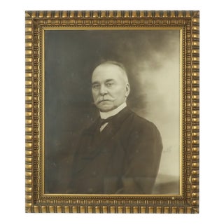 Large Vintage Photo Portrait of Man, 1921 For Sale