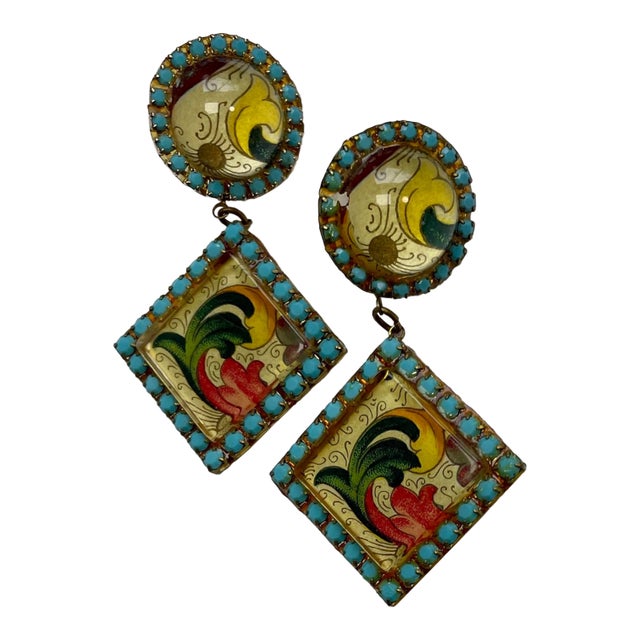 1980s Drop Earrings, a Pair For Sale