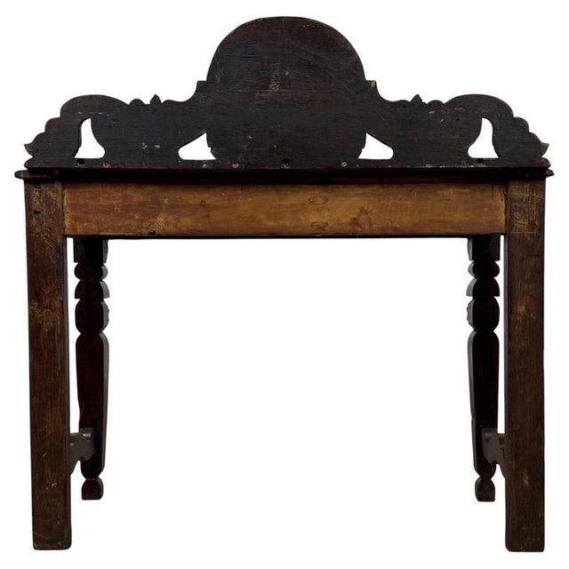 Wood 19th Antique Century Victorian Carved Oak Side Table For Sale - Image 7 of 10