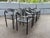 Set of Eight Attributed Artelano Black Leather Arm Chairs, Italy 1980s For Sale In Miami - Image 6 of 18