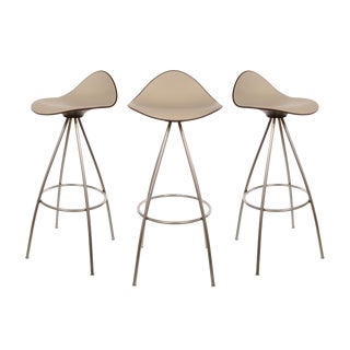 Modern Style Bar Stools - Set of 3 For Sale