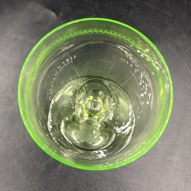 Chartreuse Antique Glass Dome Wine Glasses, 1890s, Set of 5 For Sale - Image 8 of 18