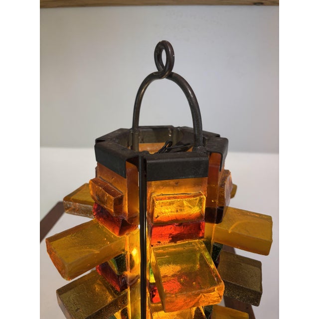 Glass Ambiance Lamp by Jean Simon Labret, 1960s For Sale - Image 7 of 9
