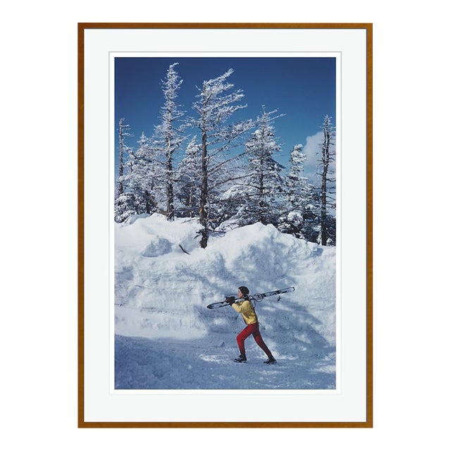 A Skier in Vermont 1962 by Slim Aarons Framed C Print For Sale