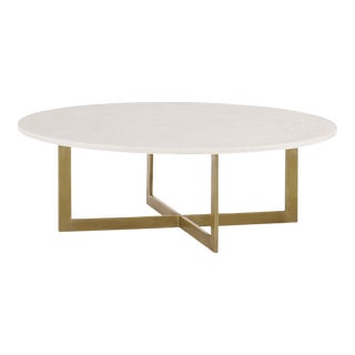 Nest Small Round Cocktail Table with Stone Top For Sale