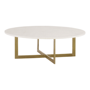 Nest Small Round Cocktail Table with Stone Top