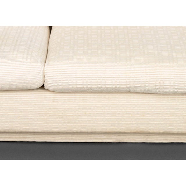 Modern White Upholstered Two-Seat Sofa For Sale - Image 4 of 9