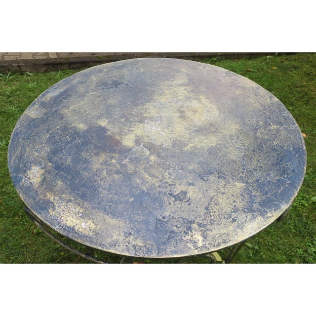 1960s Mid-Century Modern Painted Garden Patio Table, 1960s For Sale - Image 5 of 10