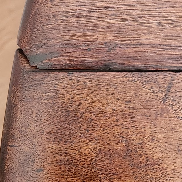 Solid Mahogany Antique Gateleg / Spiderleg Drop Leaf Table For Sale - Image 13 of 16