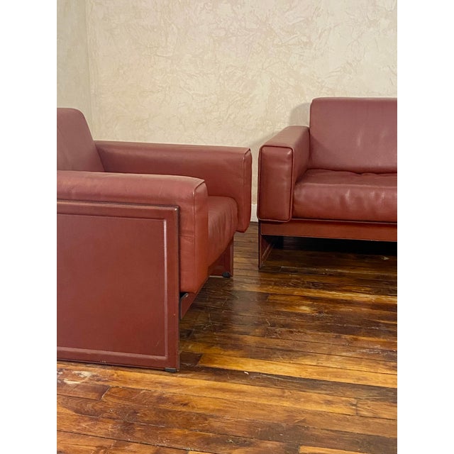 1970s Korium KM 3/1 2-Seater Sofa and Armchair Set by Tito Agnoli for Matteo Grassi, Italy, 1980s, Set of 2 For Sale - Image 5 of 18