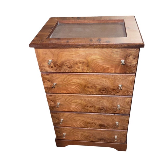 Agresti Lo Scrigno Briar & Mahogany Jewelry Armoire. Italy, 21st Century. For Sale - Image 14 of 14