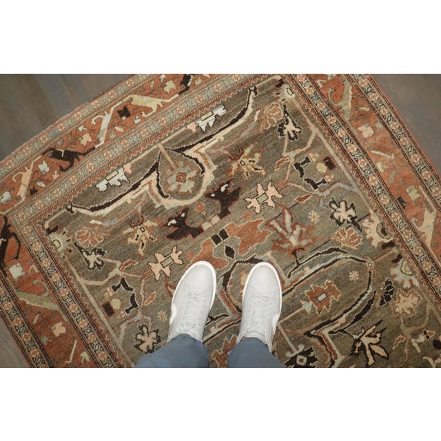 Gray Antique Bidjar Rug - 5'3" x 6'11" For Sale - Image 8 of 11