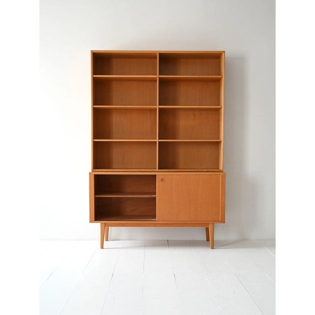 1960s Vintage Scandinavian Oak Bookcase, 1960s For Sale - Image 5 of 8