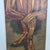 Textile Mid-Century Modern Signed c.1930s "Huddled Man" Oil on Canvas Expressionist Painting For Sale - Image 7 of 13