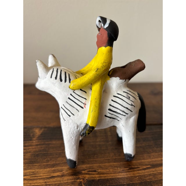 Mid 20th Century Folk Art Clay Whistle of Man on Horse For Sale - Image 4 of 9