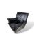 Metal Wingback Chair in Black Leather For Sale - Image 7 of 8