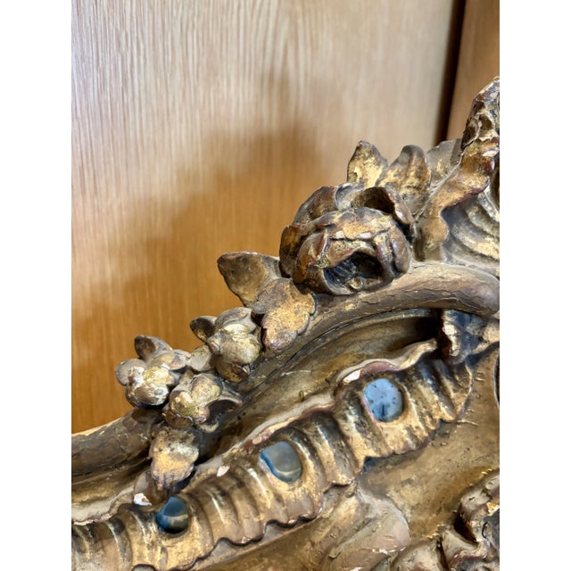 Antique Large Gilt Wood Mirror, Italy For Sale In Los Angeles - Image 6 of 12